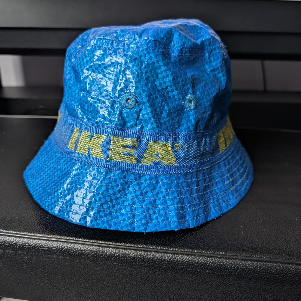 IKEA KNORVA Bucket Hat Blue Yellow FRAKTA Bag Recycled Tote Material One Size